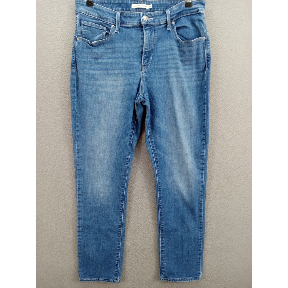 Levi's Skinny Jeans Women 14M Classic Mid Rise Blue Denim Stretch Cotton 32x30
